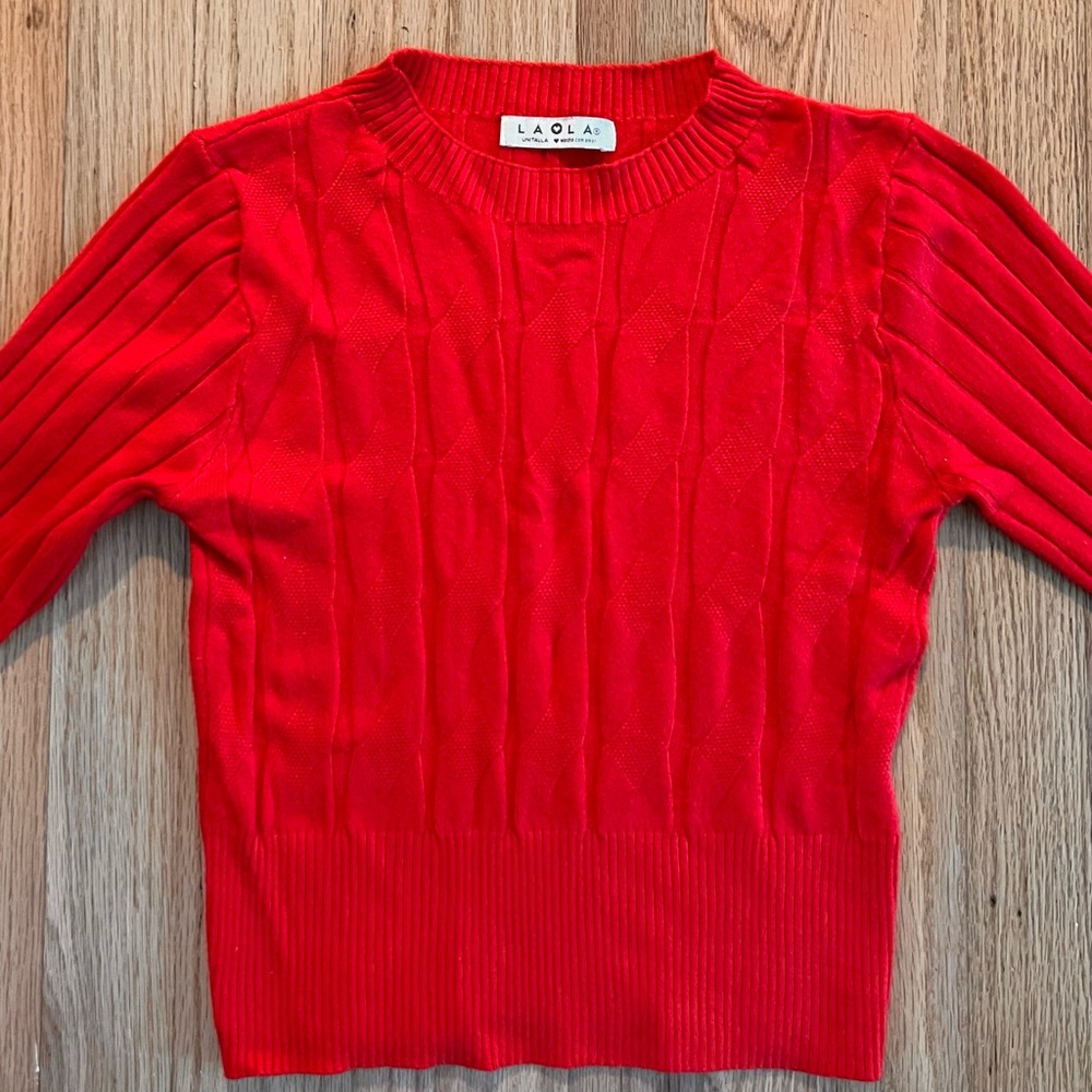 Red Sweater Top